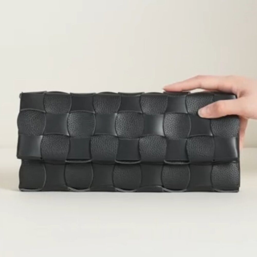 Neiman Marcus Chunli Black Woven Evening Bag - Picture 4 of 5